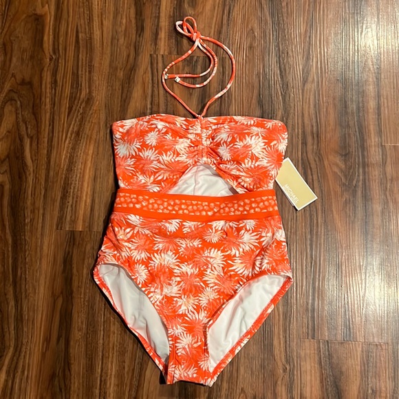 Michael Kors Bandeau Cut Out One Piece - Picture 3 of 15